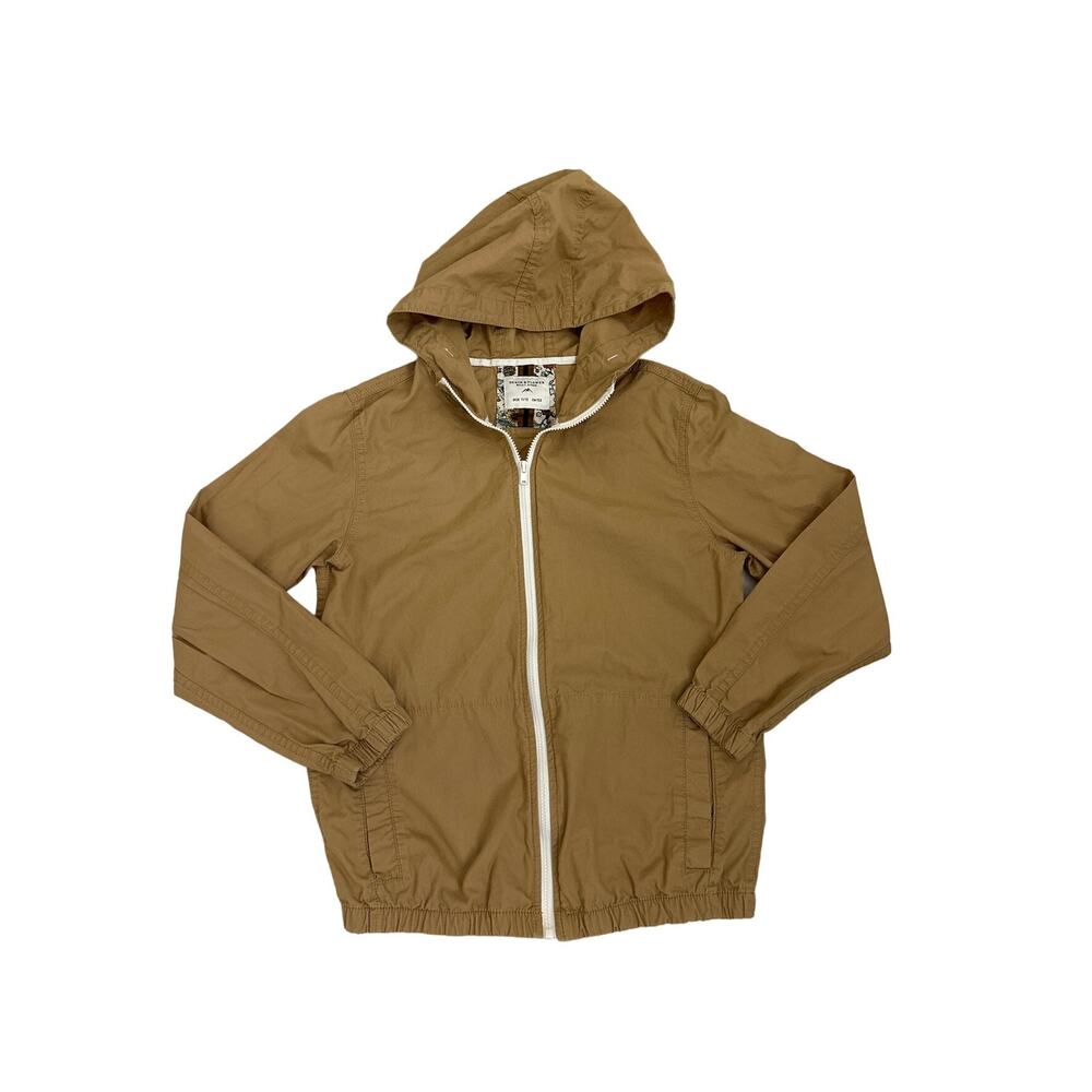 Denim & Flower Khaki Zip Up Hooded Jacket Size Youth Medium (11/12)